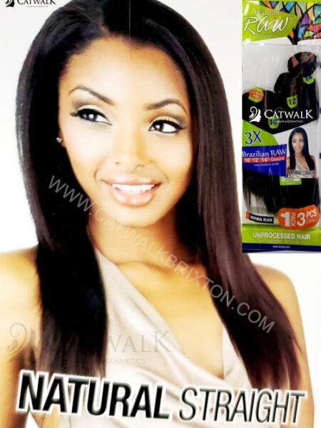 RAW BRAZILIAN | 100% VIRGIN BRAZILIAN NATURAL STRAIGHT WAVE (10"12"14")