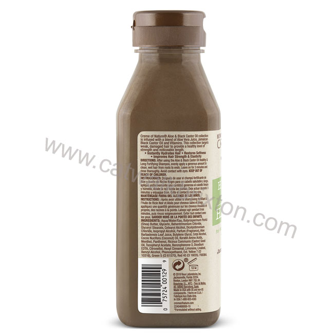 Creme of Nature | Aloe & Black Castor Oil | Healthy & Long Fortifying Hair Mask 12oz