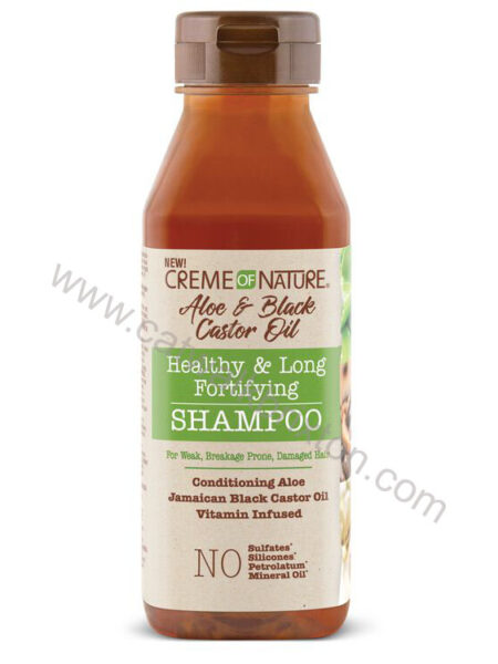 Creme of Nature | Aloe & Black Castor Oil | Healthy & Long Fortifying Shampoo 12oz