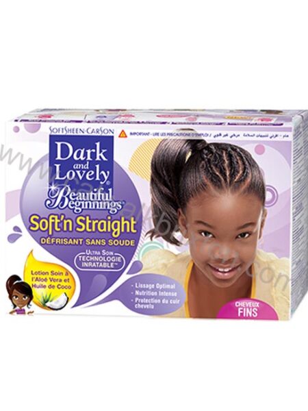Dark And Lovely | Beautiful Beginning | SOFT'N STRAIGHT RELAXER KIT FINE 1 Application