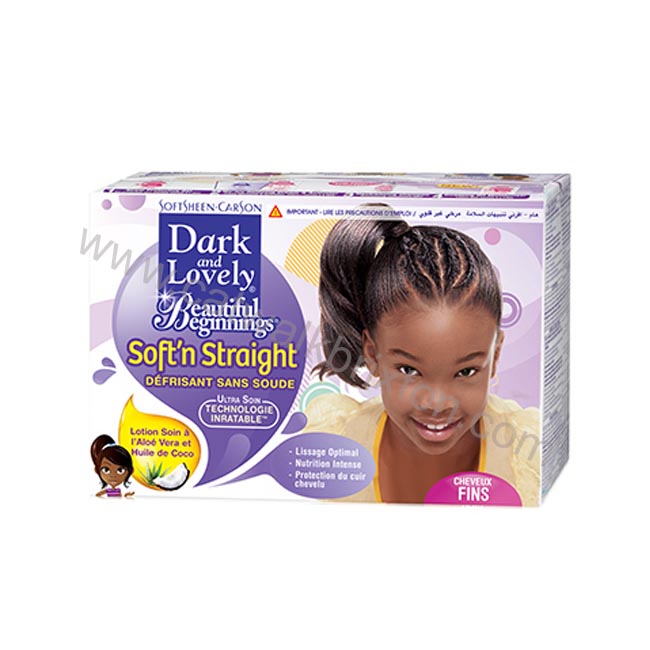 Dark And Lovely | Beautiful Beginning | SOFT'N STRAIGHT RELAXER KIT FINE 1 Application