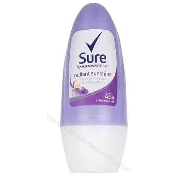 SURE | MOTIONSENSE RADIANT SUNSHINE 48H ANTI PERSPIRANT ROLL ON 50ML