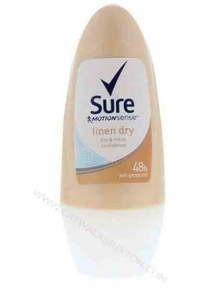 SURE | MOTIONSENSE LINEN DRY 48H ANTI PERSPIRANT ROLL ON 50ML