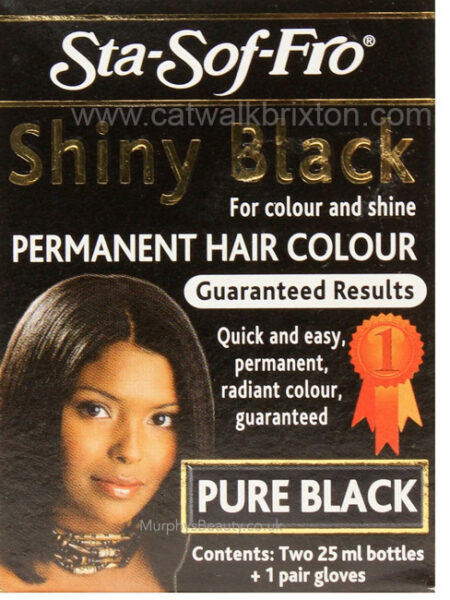 Sta-sof-fro | Shiny Black Permanent Hair Colour | Pure Black (50ml)
