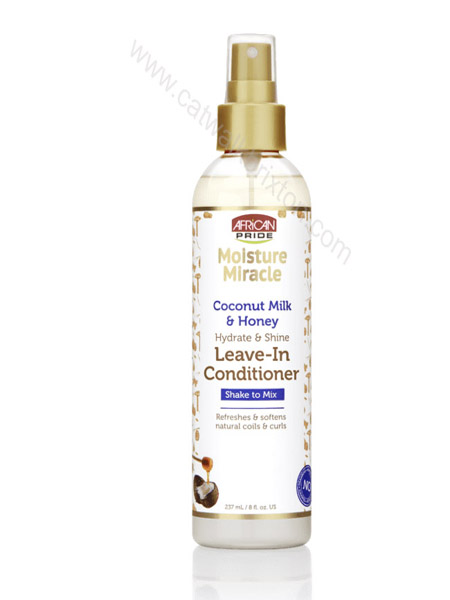AFRICAN PRIDE | Moisture Miracle | Coconut Milk & Honey Leave-In Conditioner 8OZ