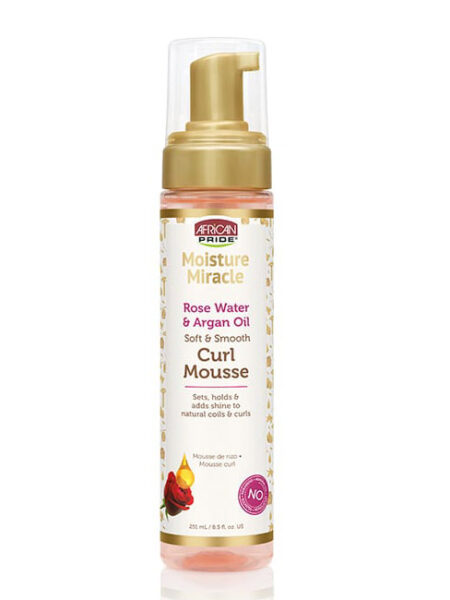 AFRICAN PRIDE | Moisture Miracle | Rose Water & Argan Oil Curl Mousse 251ML
