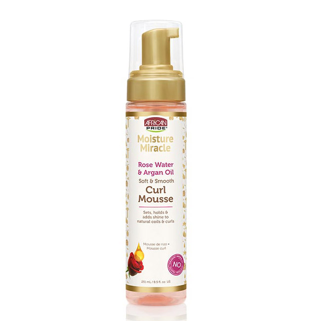AFRICAN PRIDE | Moisture Miracle | Rose Water & Argan Oil Curl Mousse 251ML