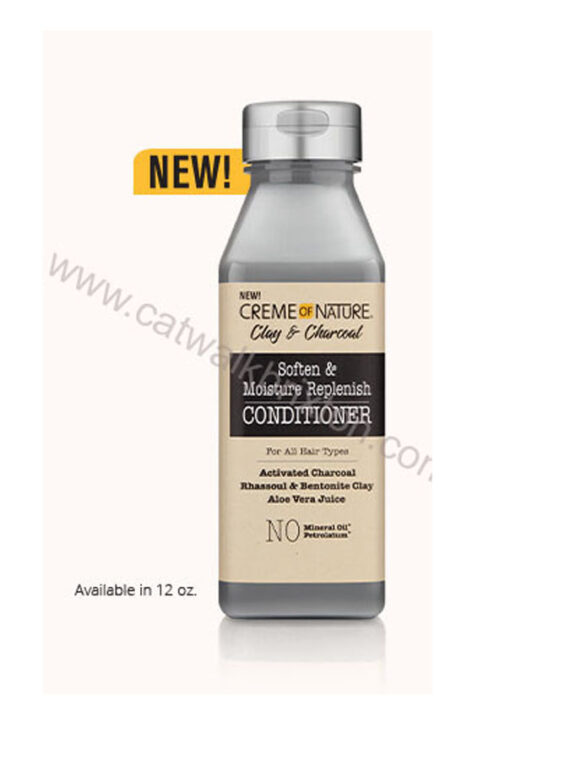 CREME OF NATURE | CLAY & CHARCOAL | Soften & Moisture Replenish Conditioner 12oz
