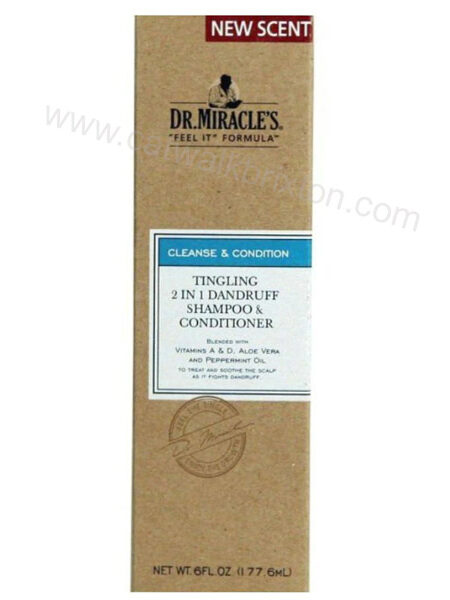 Dr. Miracle’s | Tingling 2 in 1 Dandruff Shampoo & Conditioner (6oz)