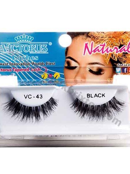 VICTORUS | TAPERED STRIP EYE LASH Natural EyelashesBlack VC-43