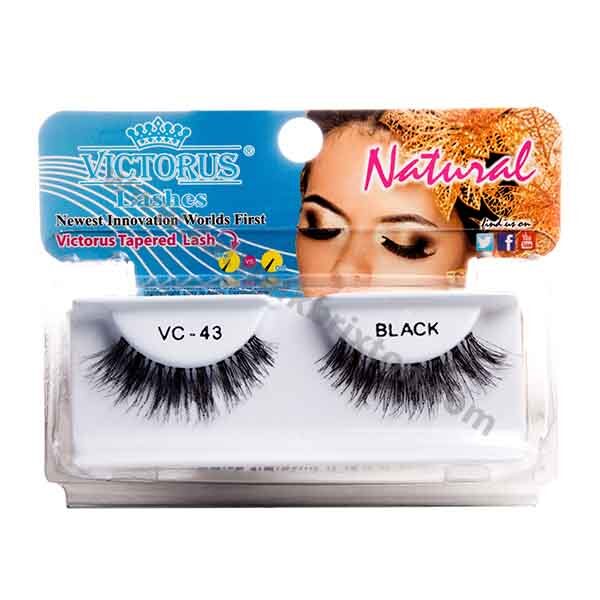 VICTORUS | TAPERED STRIP EYE LASH Natural EyelashesBlack VC-43