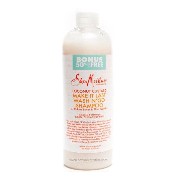 Shea Moisture | COCONUT CUSTARD | MAKE IT LAST WASH N’ GO SHAMPOO 19.5oz