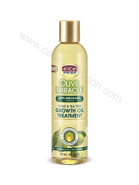 AFRICAN PRIDE | Olive Miracle | Anti-Breakage Growth Oil Treatment | 237ml