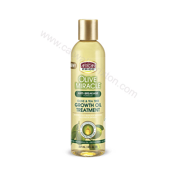 AFRICAN PRIDE | Olive Miracle | Anti-Breakage Growth Oil Treatment | 237ml