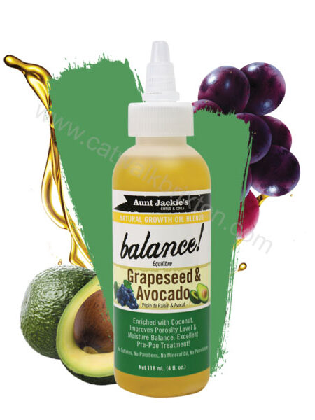 AUNT JACKIES | Natural Oils | Balance – Grapeseed & Avocado 4 fl.oz