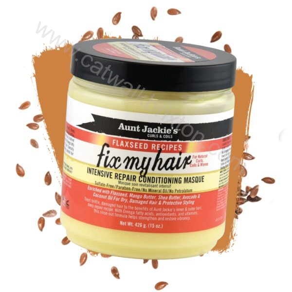 AUNT JACKIES | FLAXEED | Fix My Hair – Intensive Repair Conditioning Masque 15 oz