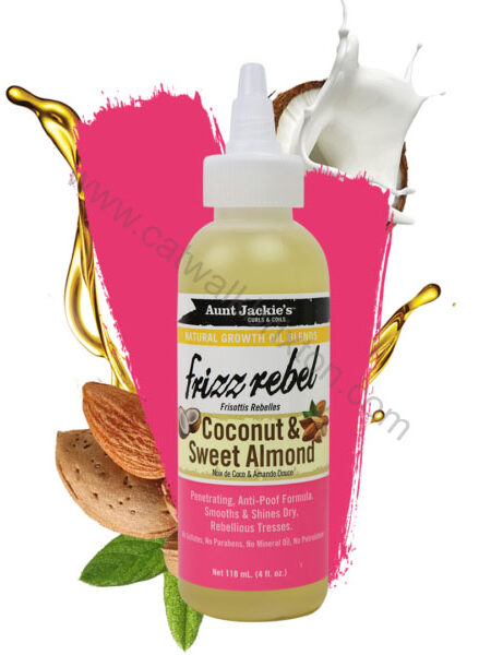 AUNT JACKIES | Natural Oils | Frizz Rebel – Coconut & Sweet Almond 4fl.oz