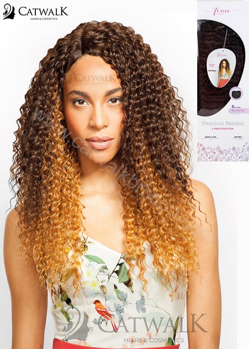 FEME | PREMIUM BLENDED | 1 PACK SOLUTION KINKY CURL 18", 20", 22"