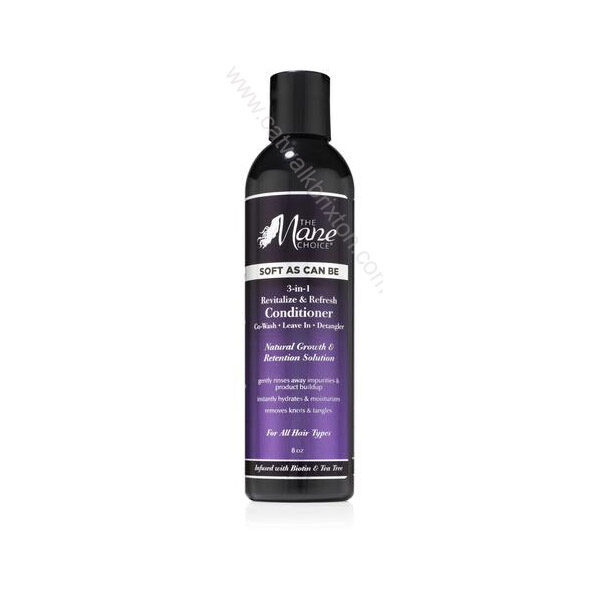 THE MANE CHOICE | CORE | Soft As Can Be Revitalize & Refresh 3-in-1 Co-Wash, Leave In, Detangler 8 fl.oz