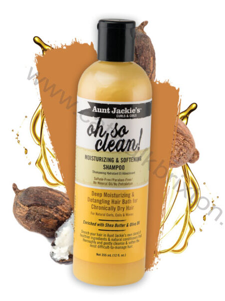 AUNT JACKIES | CURLS & COILS | Oh So Clean – Moisturizing & Softening Shampoo 12 oz