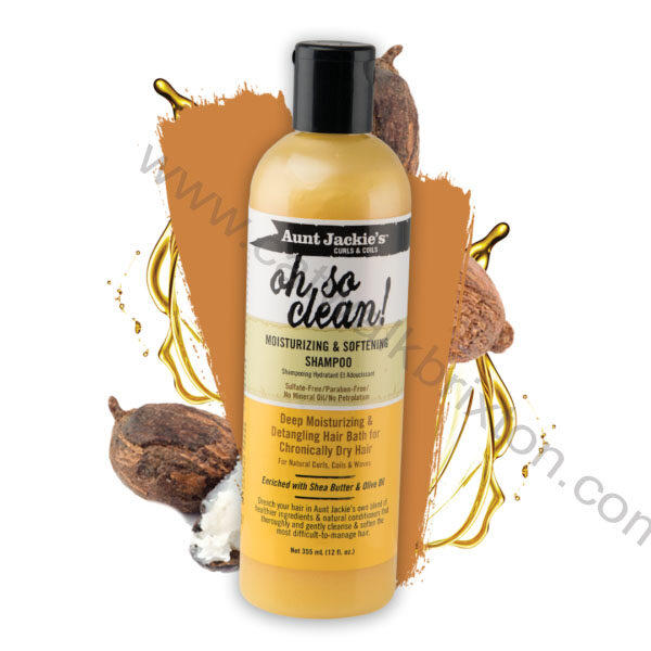 AUNT JACKIES | CURLS & COILS | Oh So Clean – Moisturizing & Softening Shampoo 12 oz