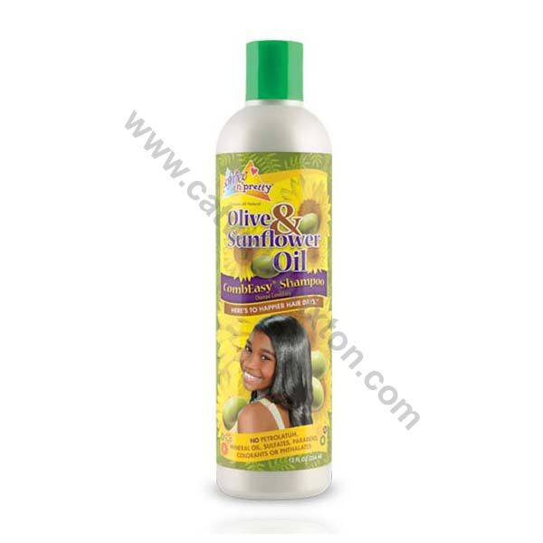 Sofn’Free n’Pretty | OLIVE AND SUNFLOWER OIL COMBEASY SHAMPOO 12oz