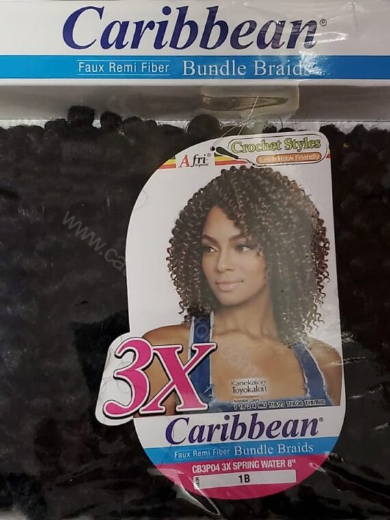 MANE CONCEPT|AFRI-NAPTURAL|CARIBBEAN 3X SPRING WATER 8" (8 INCHES)