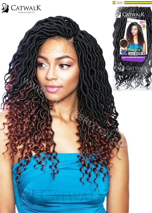 MANE CONCEPT | AFRI NAPTURAL | 3X WAVY GODDESS LOCS 14" | 18"