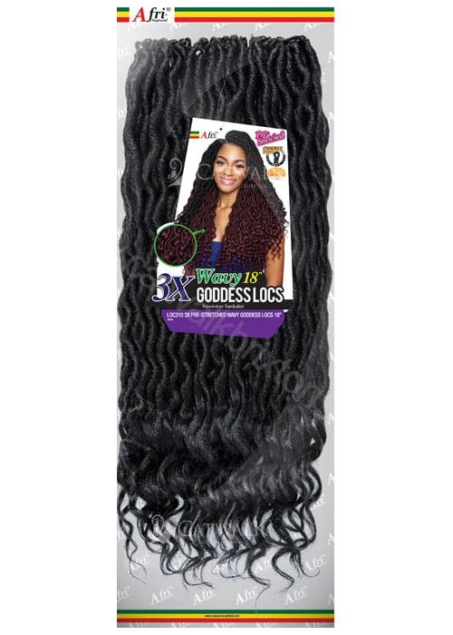 MANE CONCEPT | AFRI NAPTURAL | 3X WAVY GODDESS LOCS 14" | 18"