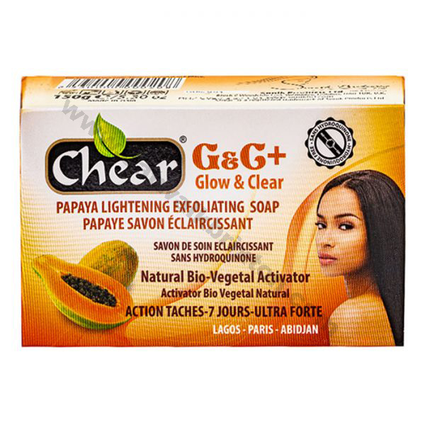 Chear | G&C+ Glow & Clear Papaya Lightening Exfoliating Soap | 150g