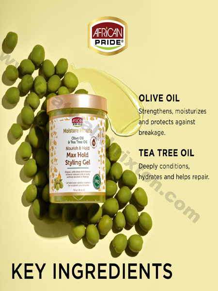 AFRICAN PRIDE | Moisture Miracle | Max Hold Gel | 18oz
