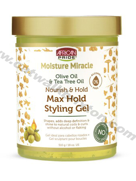 AFRICAN PRIDE | Moisture Miracle | Max Hold Gel | 18oz
