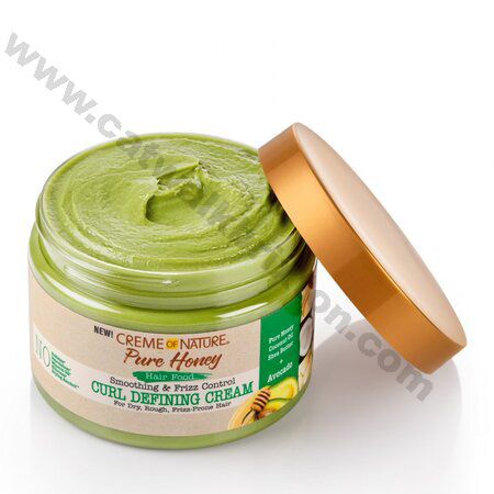 Crème of Nature | Pure Honey | Hair Food Smoothing & Frizz Control Curl Defining Cream 11.5 oz