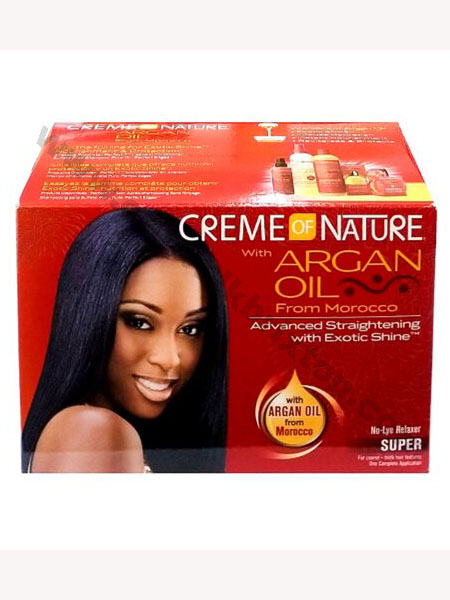 Crème of Nature | Argan Oil | No-Lye Relaxer Kit Super